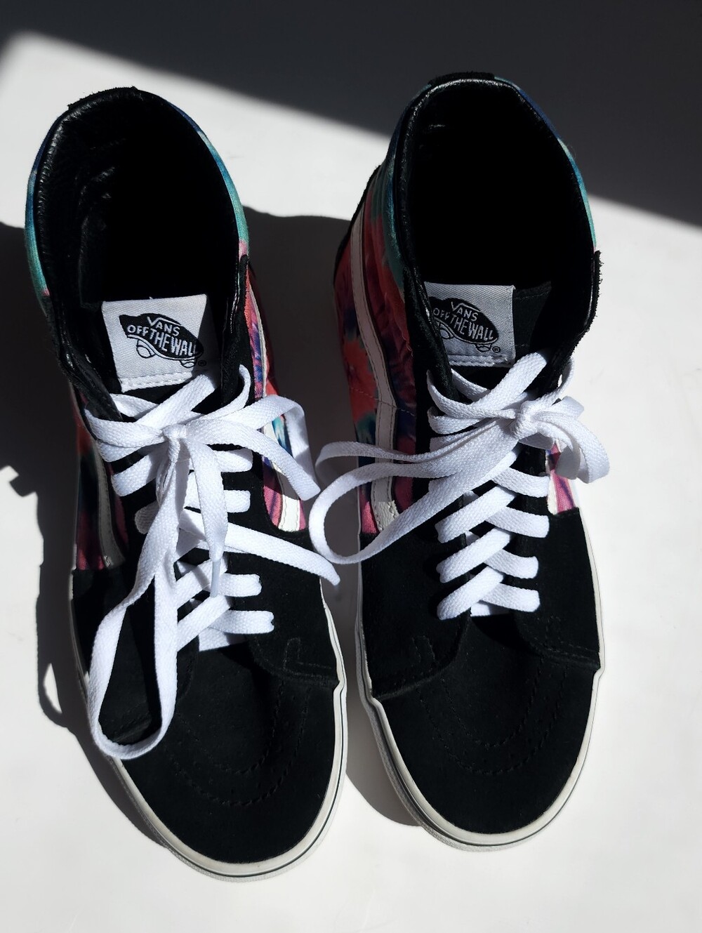 Vans SK8 Hi - Men's Size 6.5/Women's Size 8- Black Tie-Dye Skate Shoes - 500714 - Picture 2 of 8